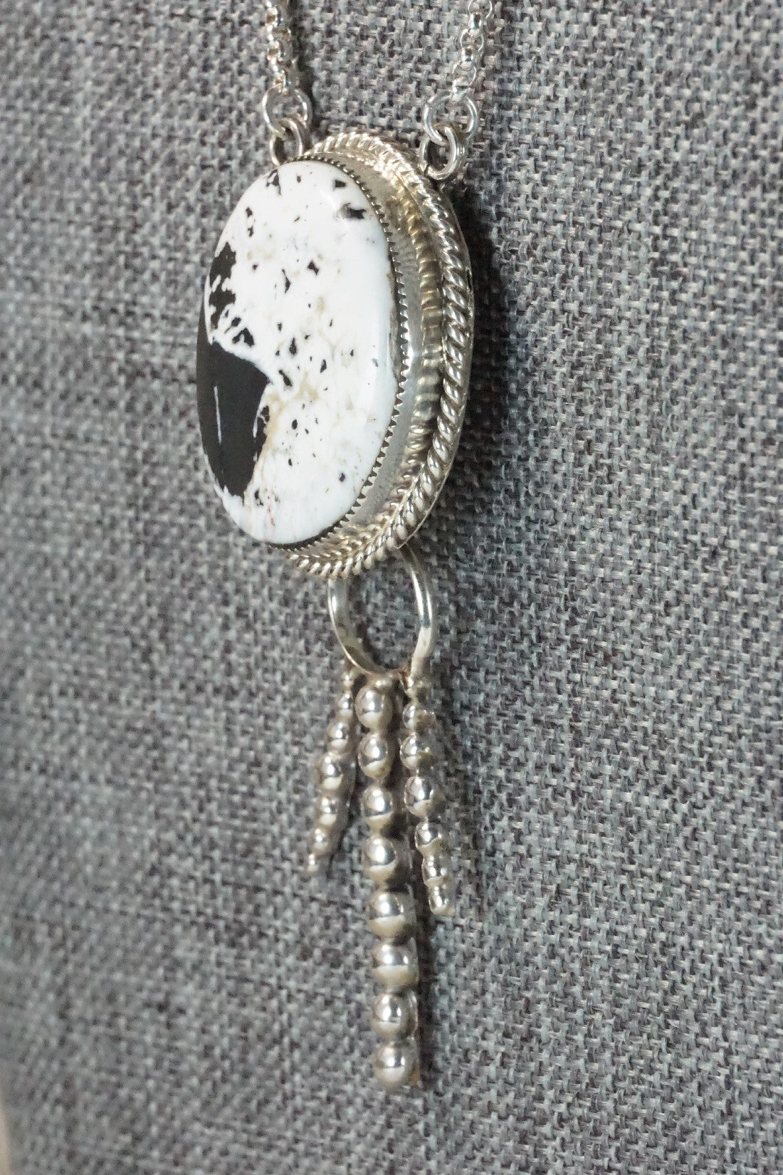 White Buffalo & Sterling Silver Necklace - Angie Platero