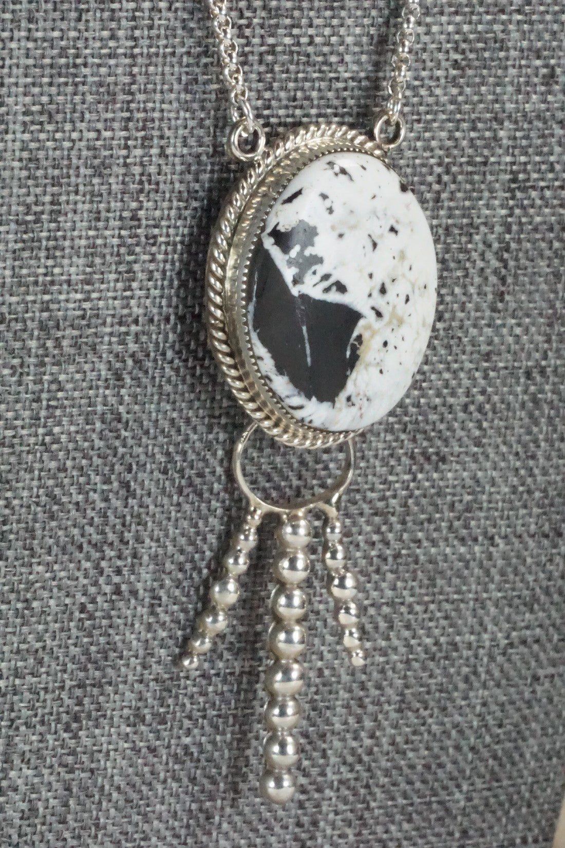 White Buffalo & Sterling Silver Necklace - Angie Platero