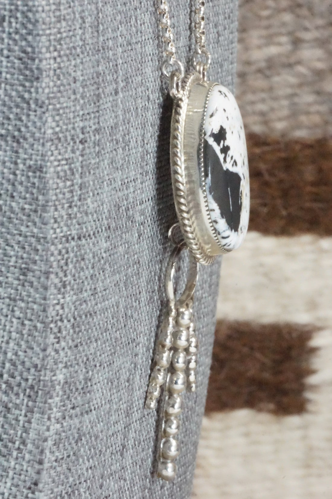 White Buffalo & Sterling Silver Necklace - Angie Platero