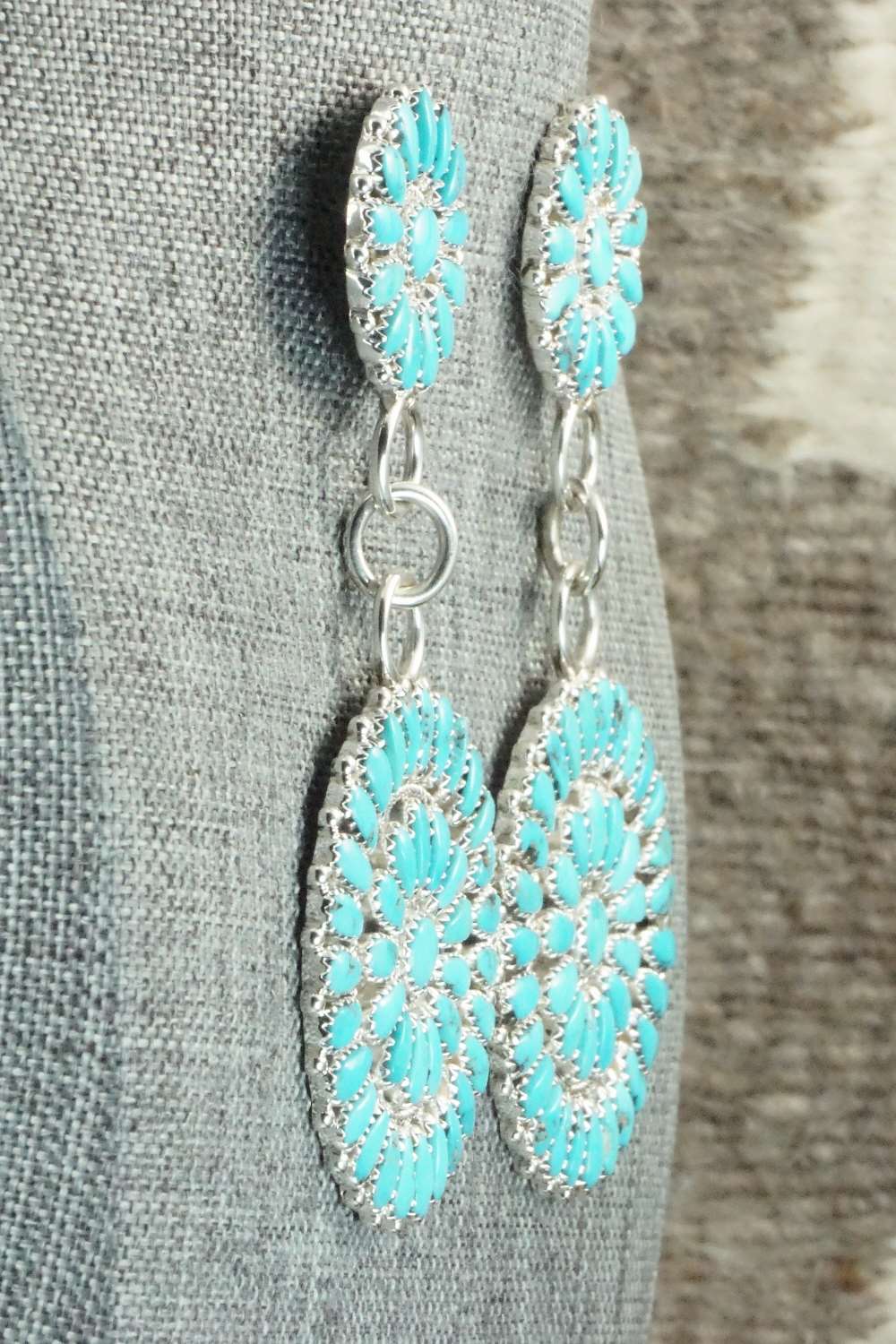 Turquoise & Sterling Silver Earrings - Justin Wilson