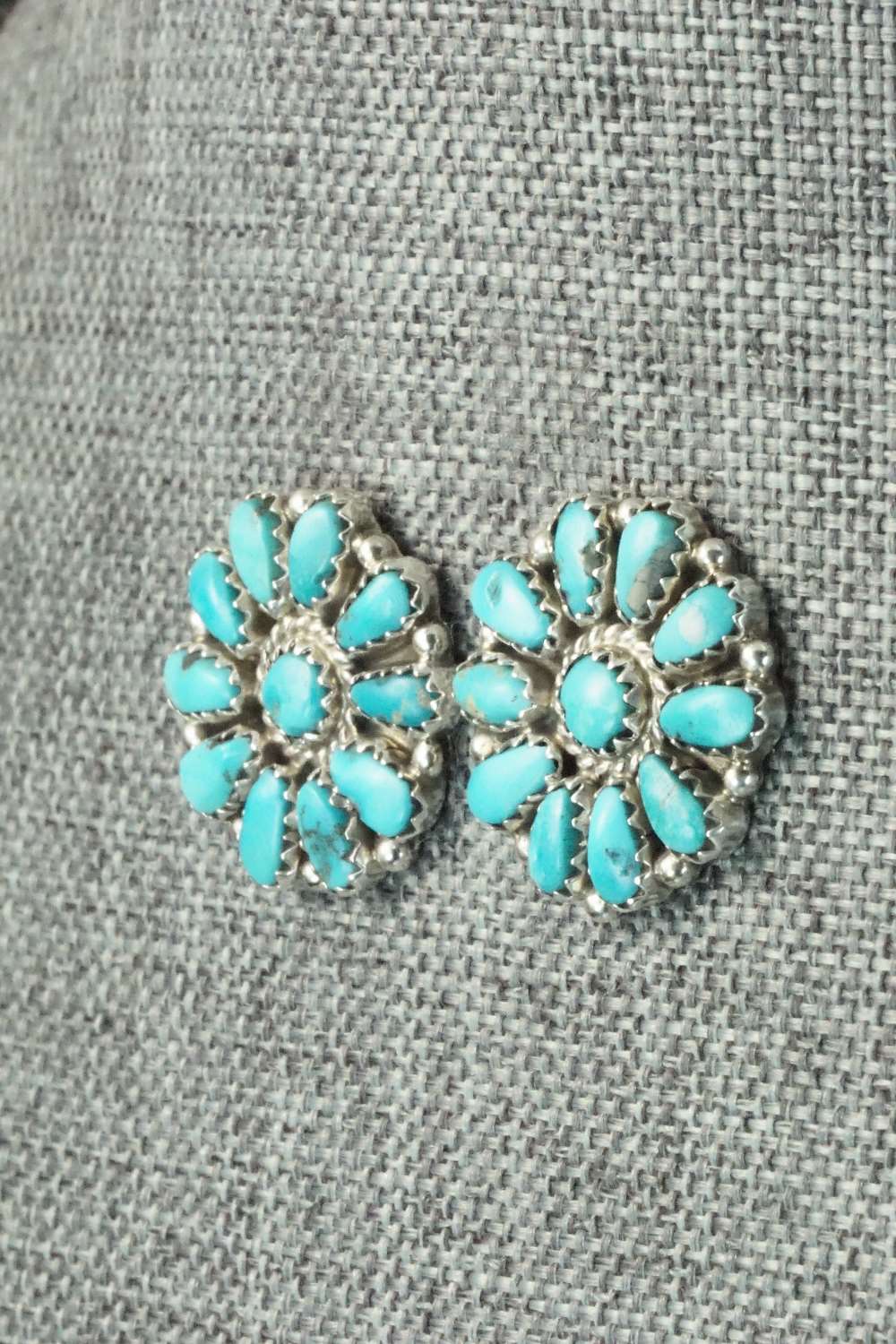 Turquoise & Sterling Silver Earrings - Justina Wilson