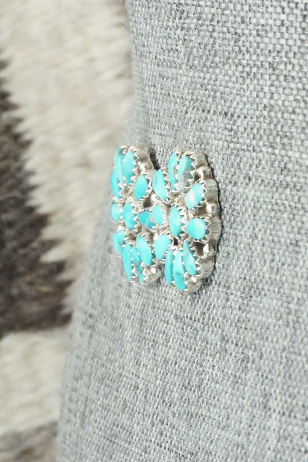 Turquoise & Sterling Silver Earrings - Justina Wilson
