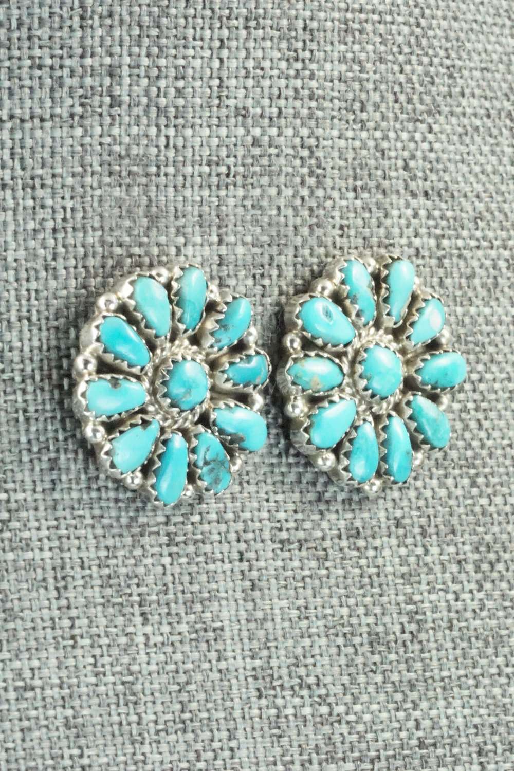 Turquoise & Sterling Silver Earrings - Justina Wilson