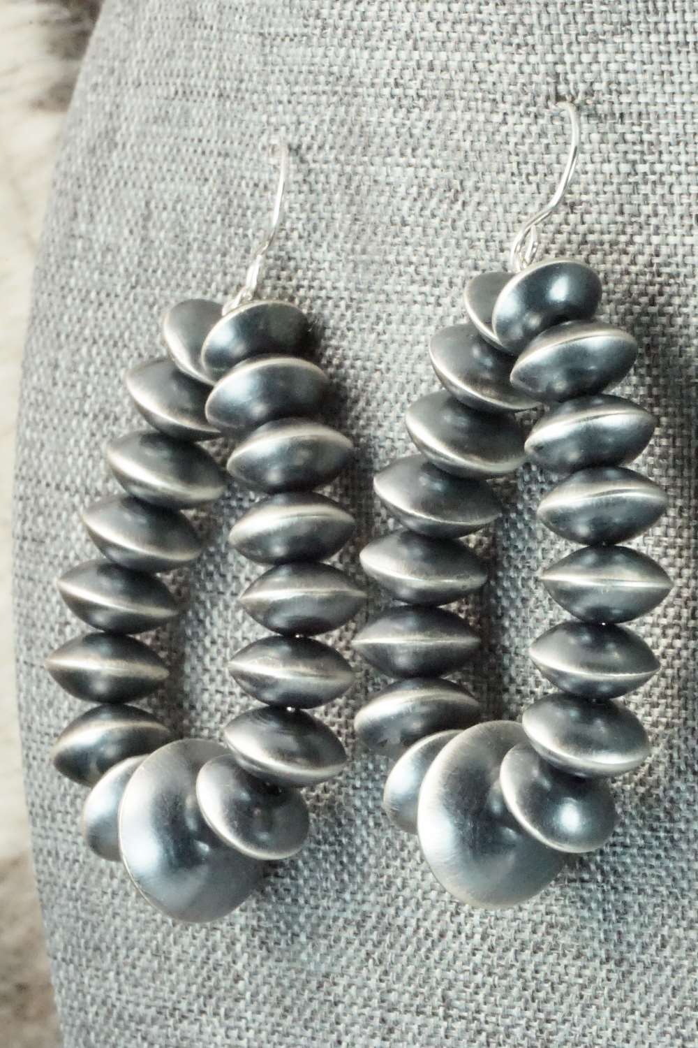 Sterling Silver Navajo Pearl Earrings - Tonisha Haley
