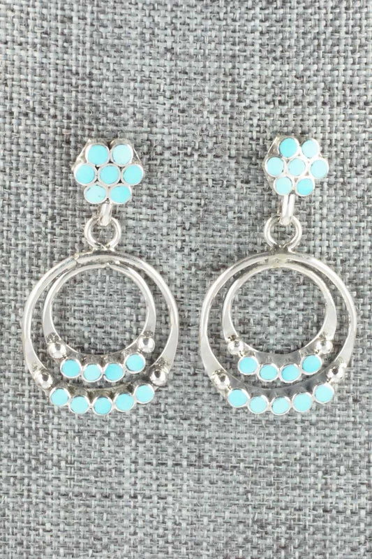 Turquoise & Sterling Silver Earrings - Michelle Peina