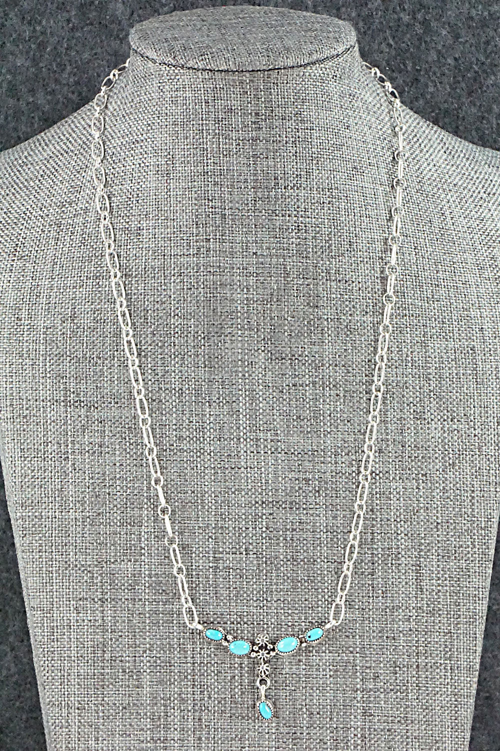 Turquoise & Sterling Silver Necklace - Loretta Smith