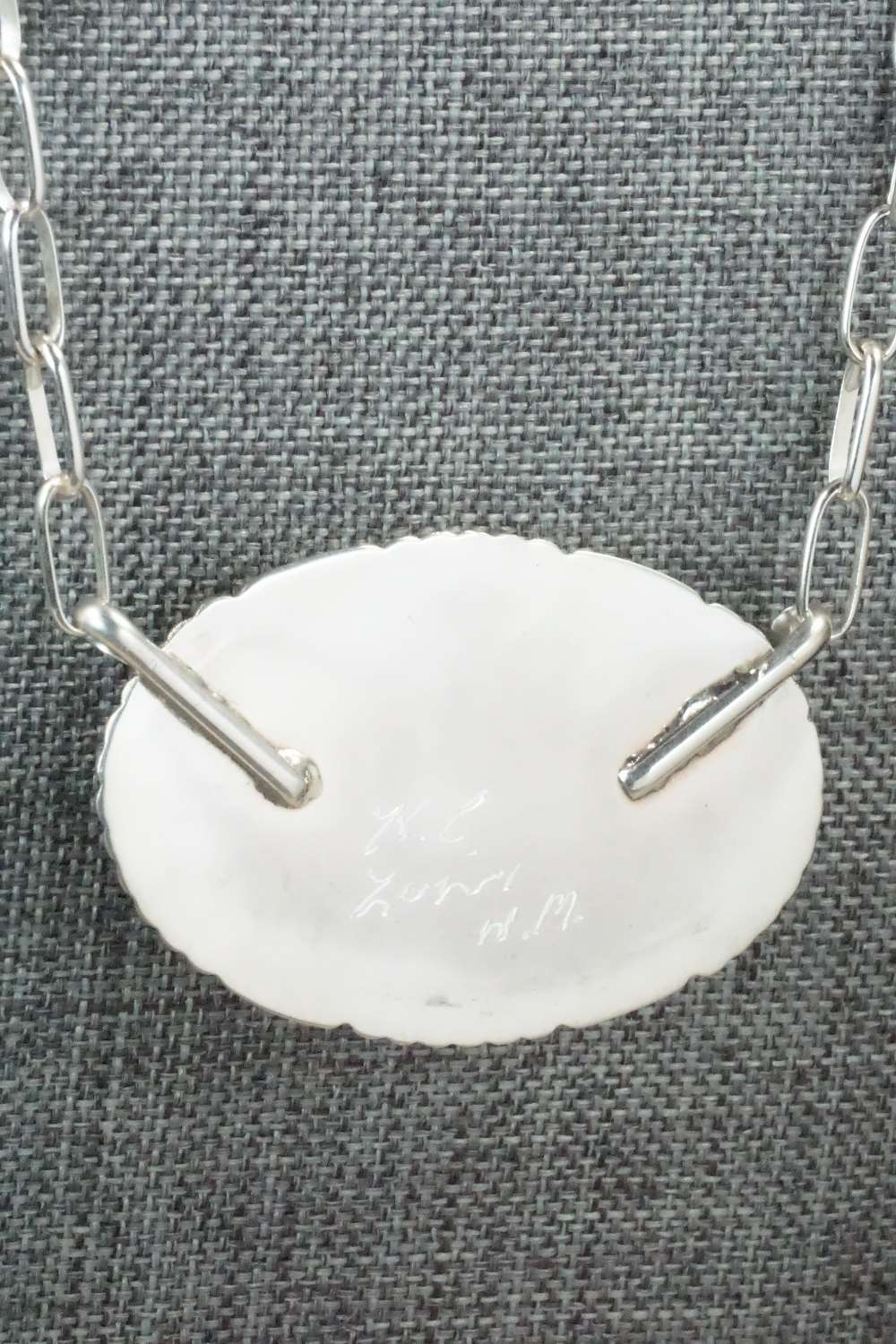 White Buffalo and Sterling Silver Necklace - Kenny Calavaza