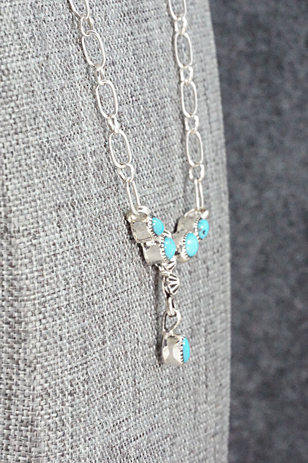 Turquoise & Sterling Silver Necklace - Loretta Smith