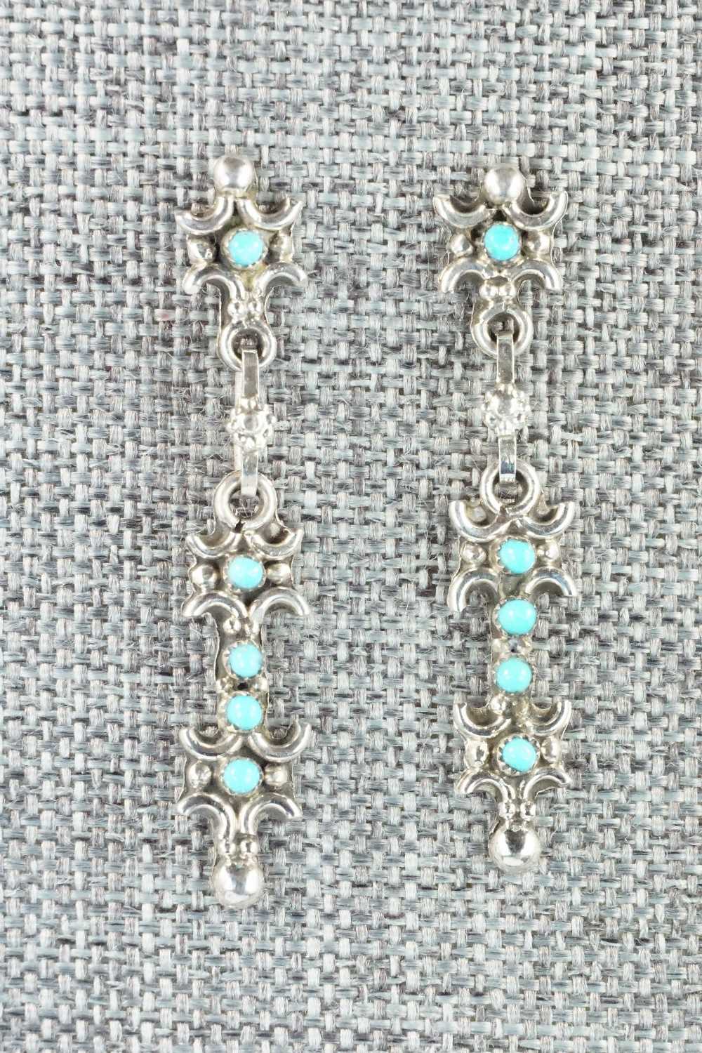 Turquoise & Sterling Silver Necklace and Earrings Set - Connie Wyaco