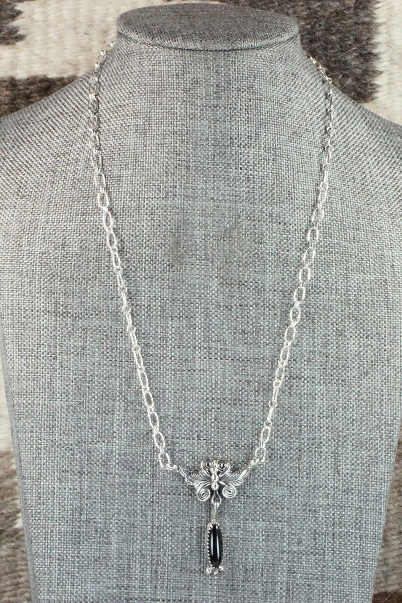 Onyx & Sterling Silver Necklace - Annie Spencer