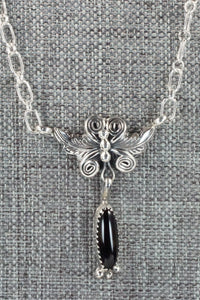 Onyx & Sterling Silver Necklace - Annie Spencer