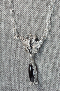 Onyx & Sterling Silver Necklace - Annie Spencer