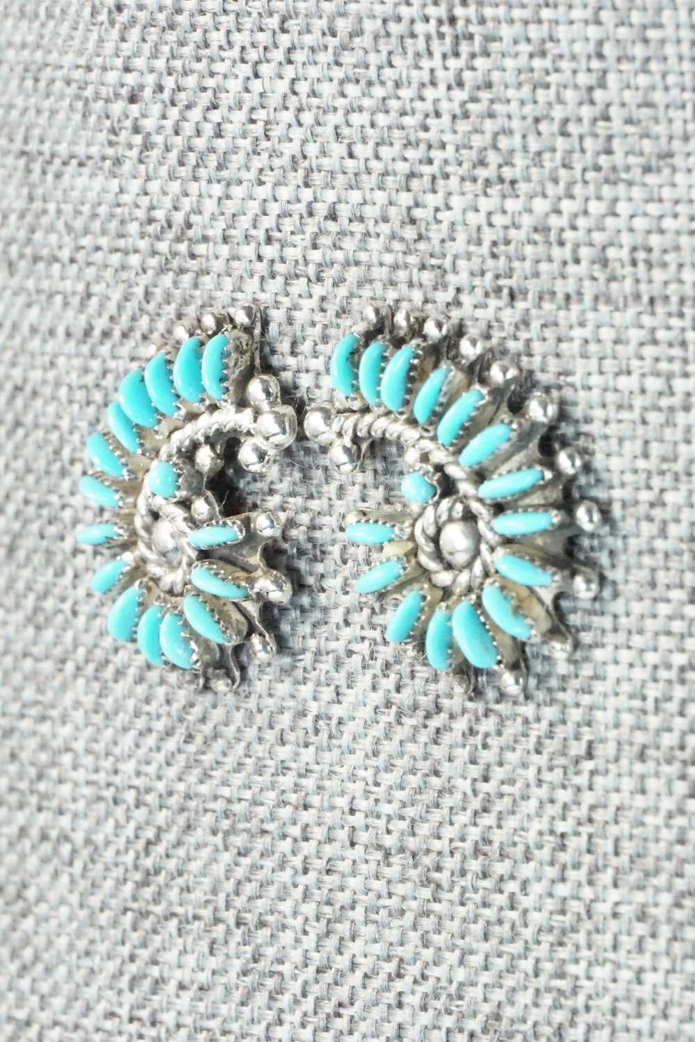Turquoise & Sterling Silver Earrings - Connie Wyaco
