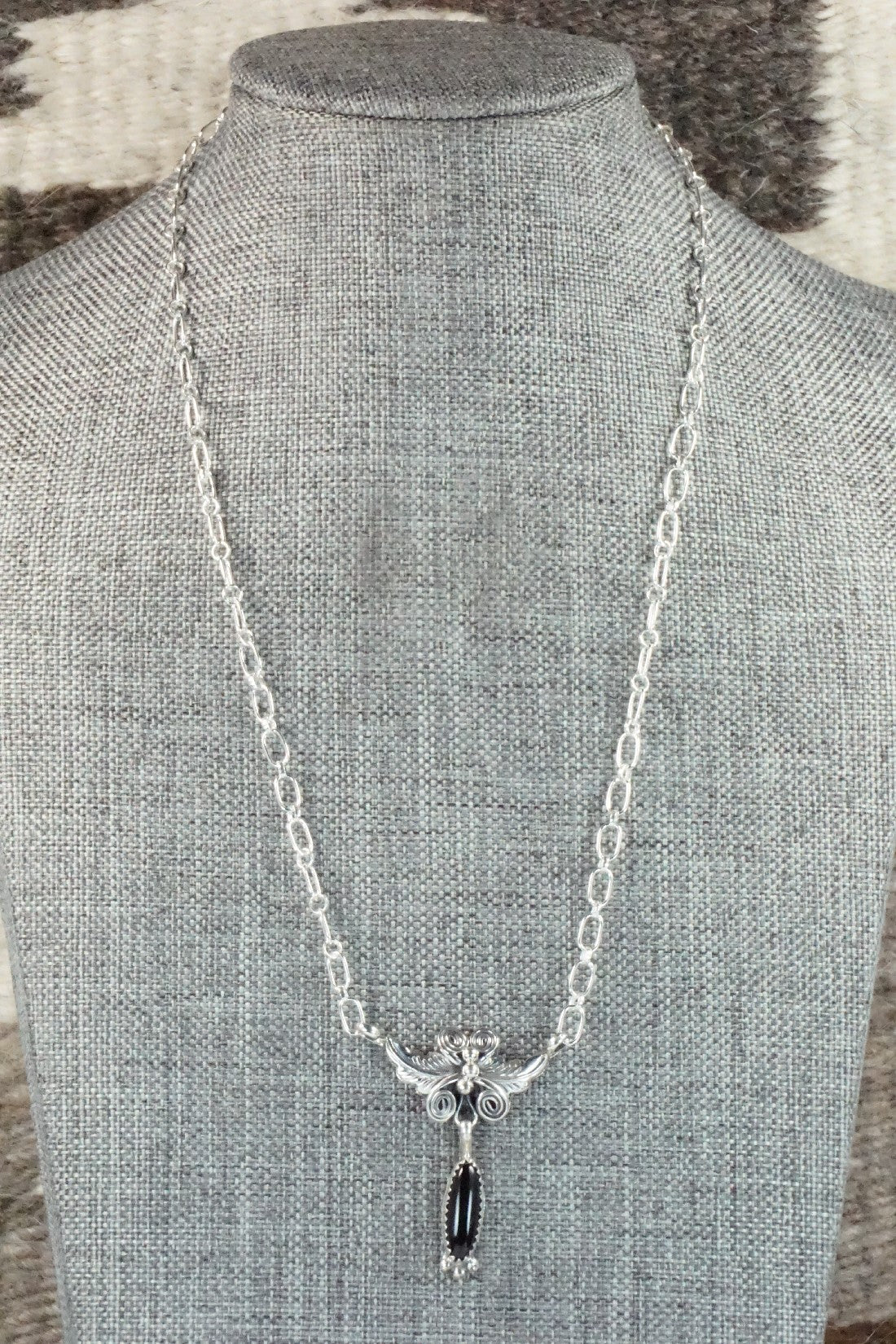 Onyx & Sterling Silver Necklace - Annie Spencer