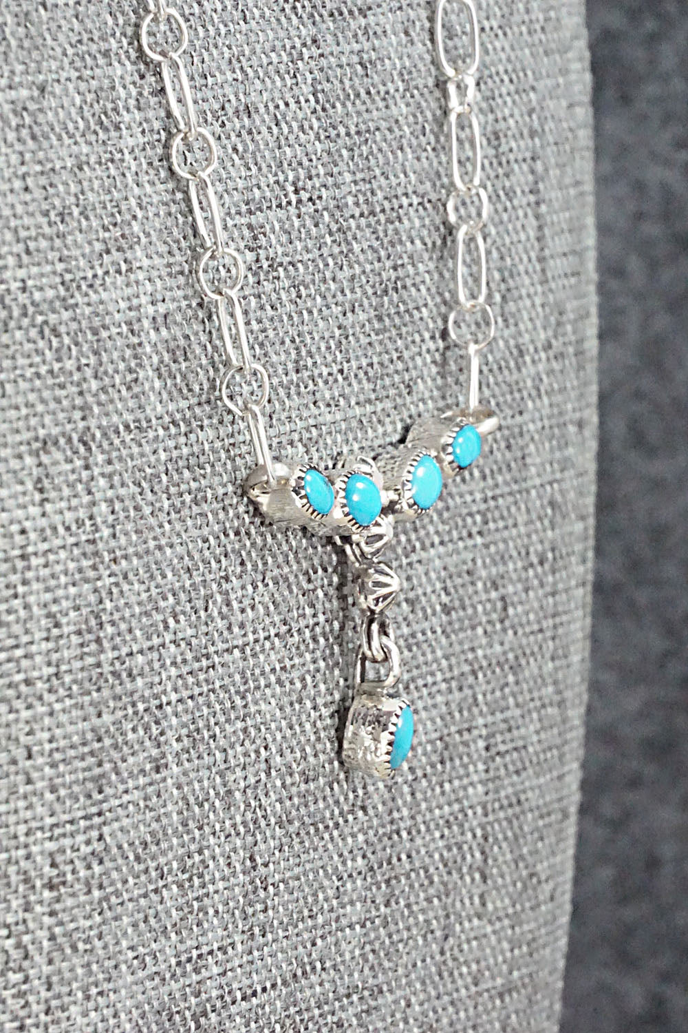 Turquoise & Sterling Silver Necklace - Loretta Smith