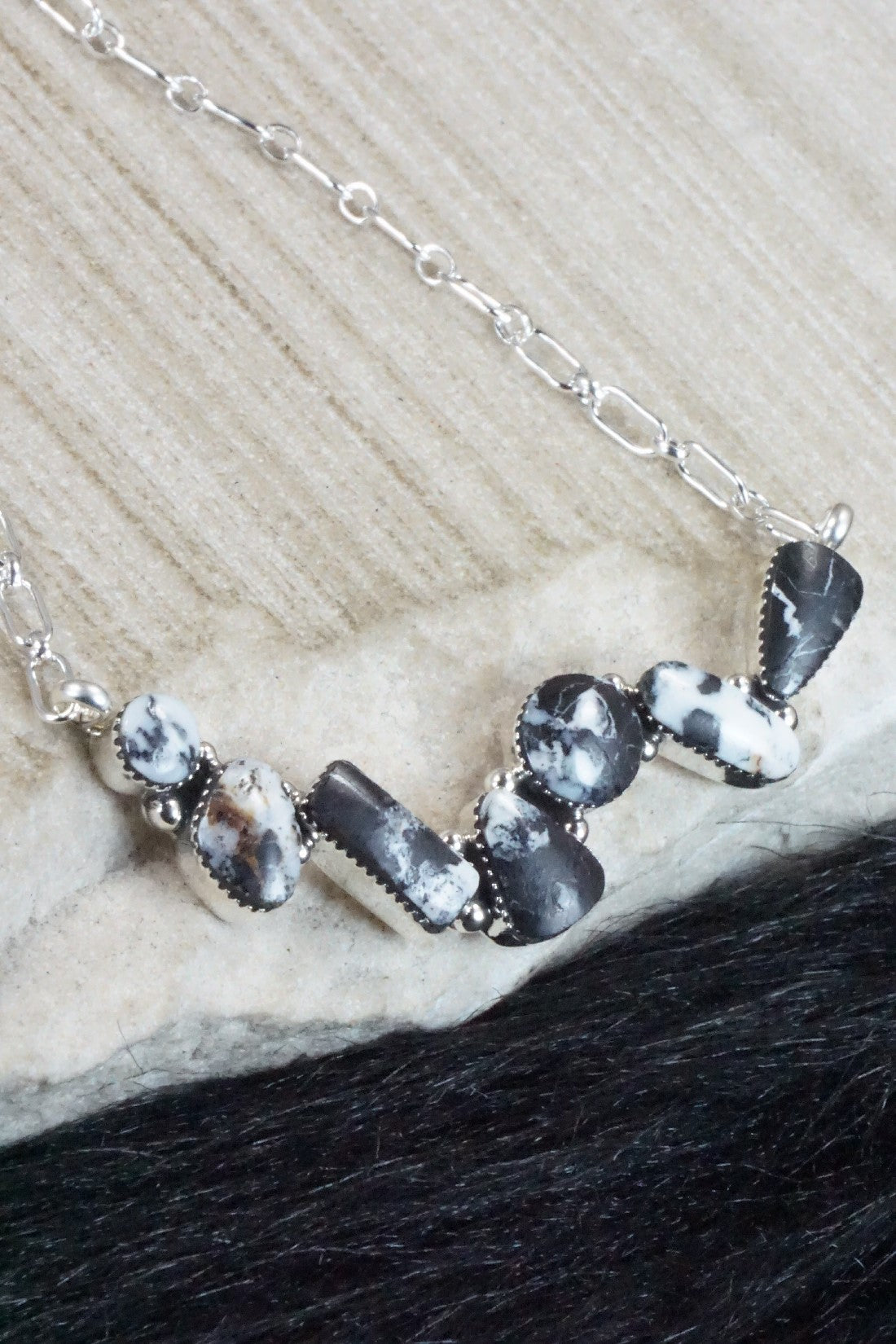White Buffalo & Sterling Silver Necklace - David Lopez