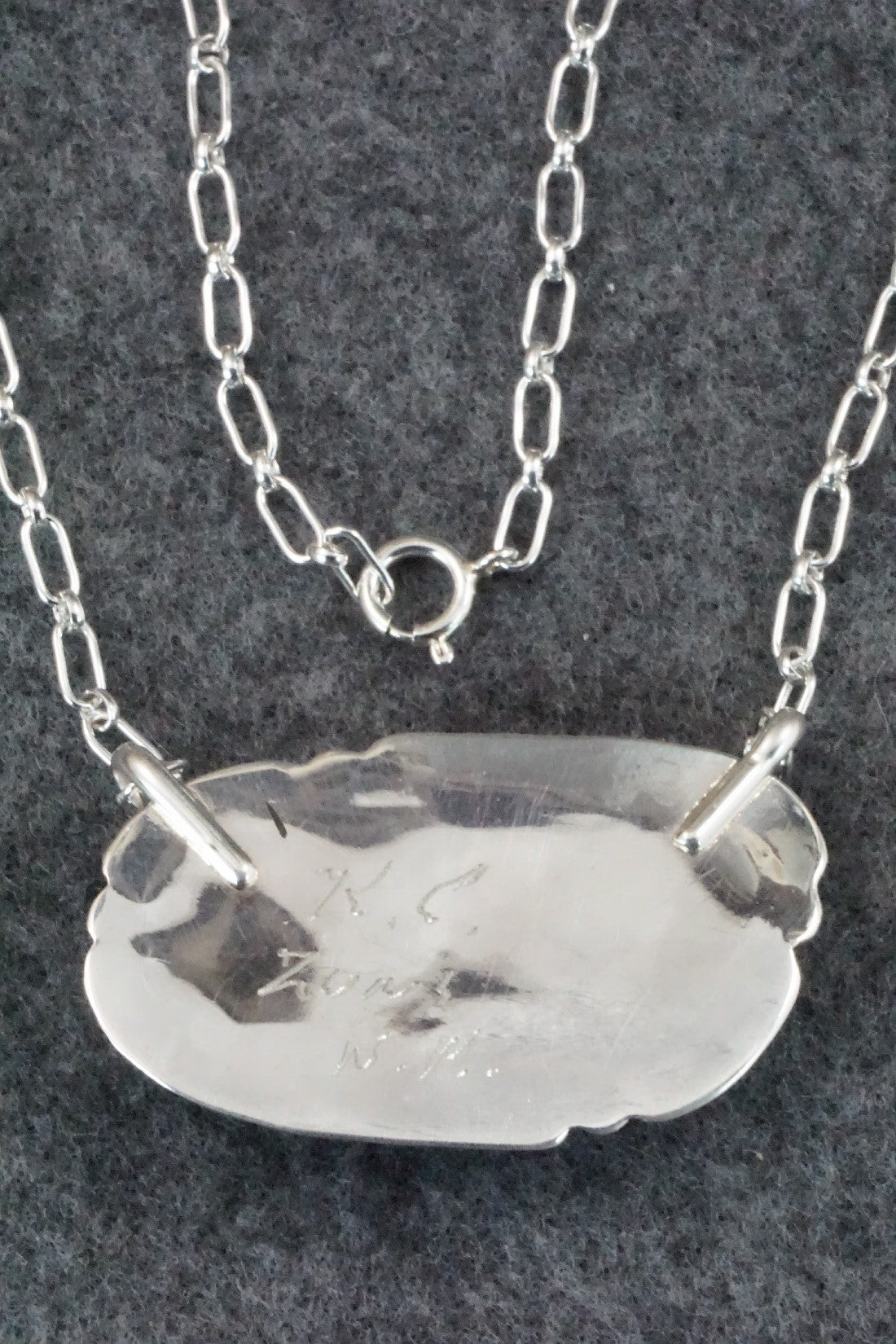 Turquoise & Sterling Silver Necklace - Kenny Calavaza