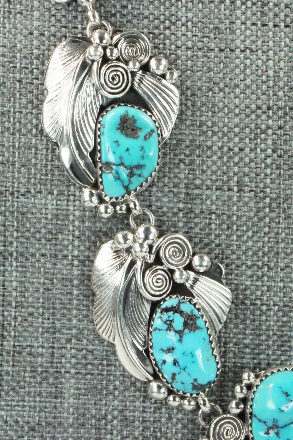 Turquoise & Sterling Silver Necklace- Tom Lewis