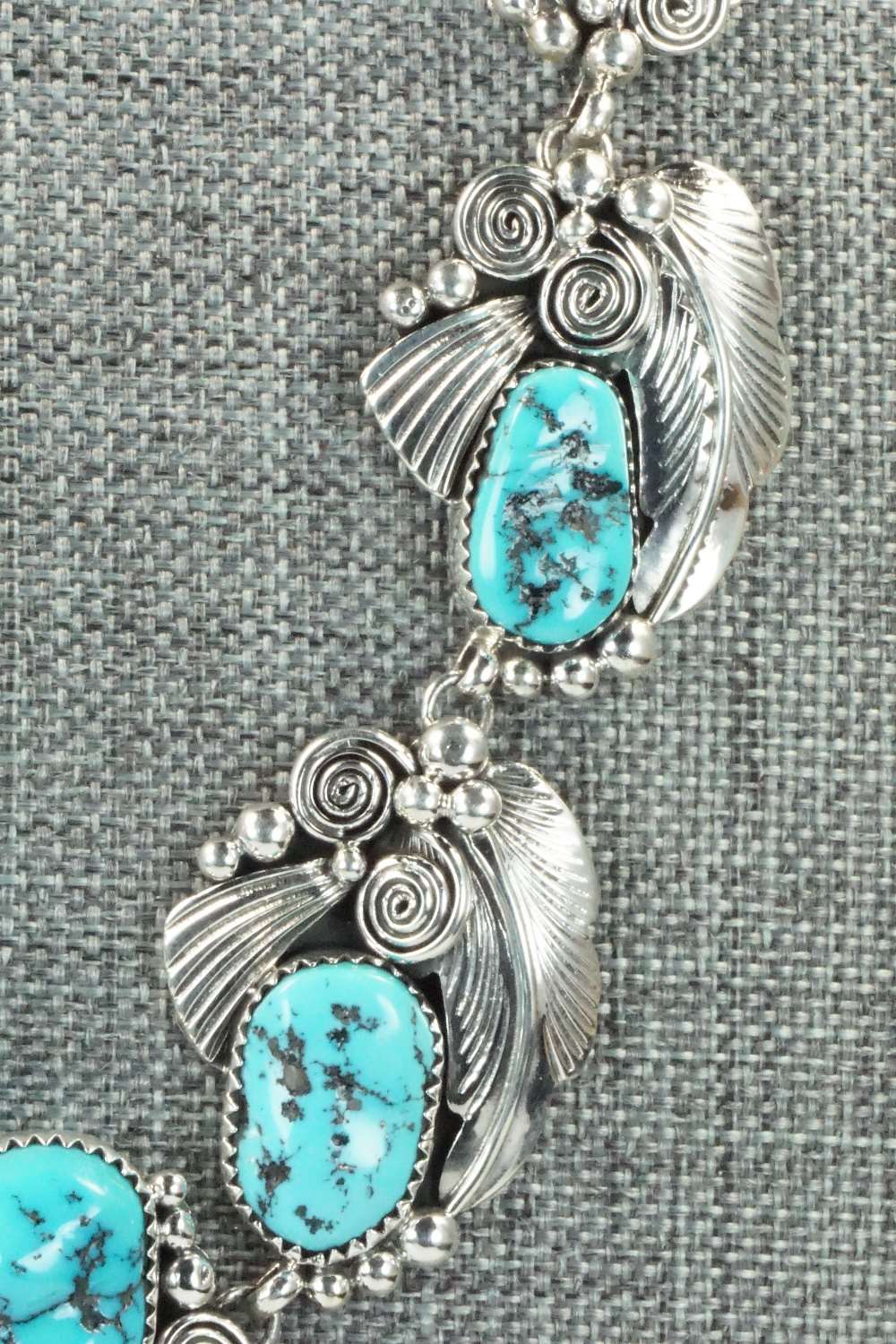 Turquoise & Sterling Silver Necklace- Tom Lewis