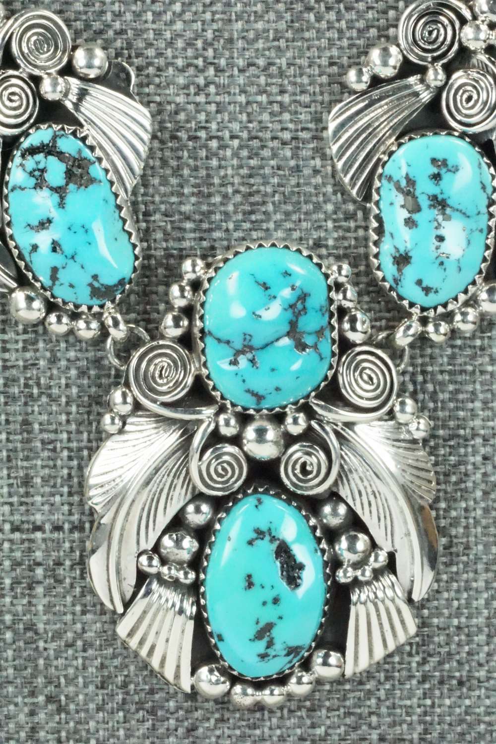 Turquoise & Sterling Silver Necklace- Tom Lewis