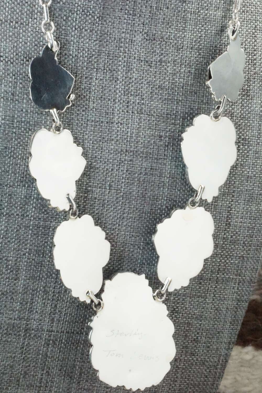 Turquoise & Sterling Silver Necklace- Tom Lewis