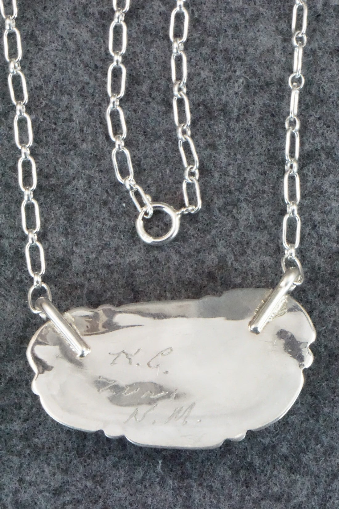 Turquoise & Sterling Silver Necklace - Kenny Calavaza