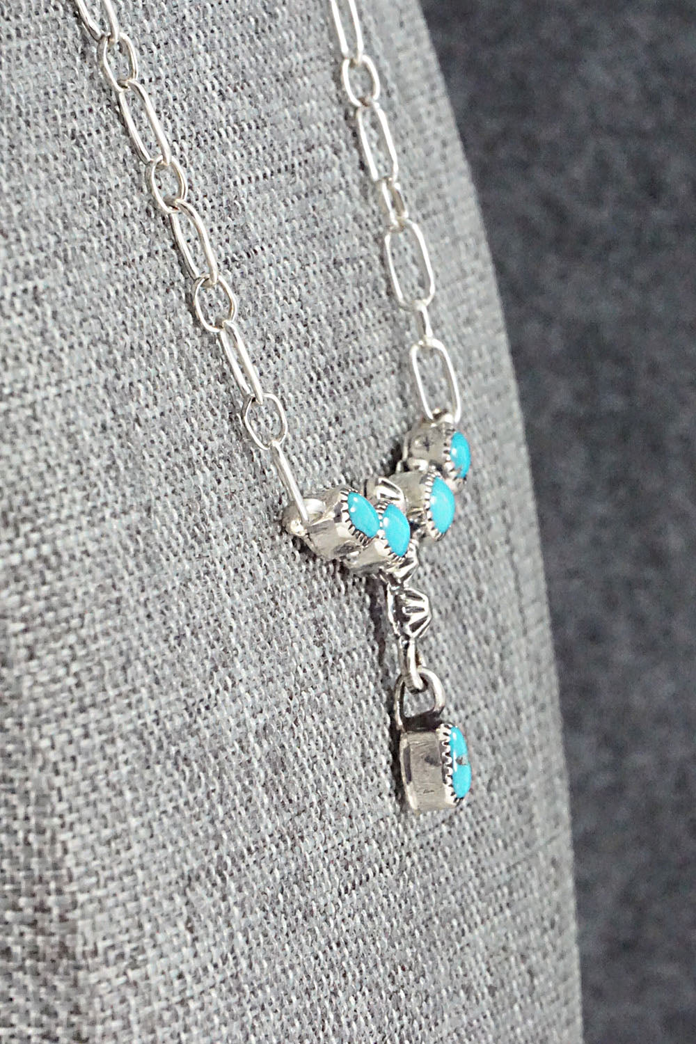 Turquoise & Sterling Silver Necklace - Loretta Smith
