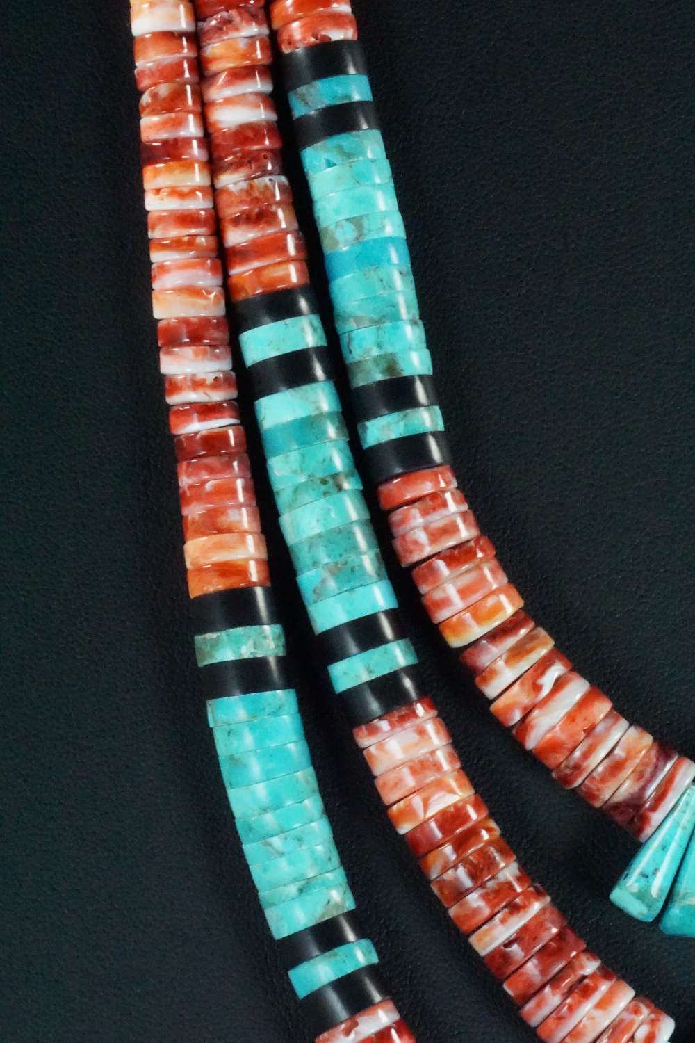 Turquoise & Spiny Oyster Necklace - Lupe Lovato