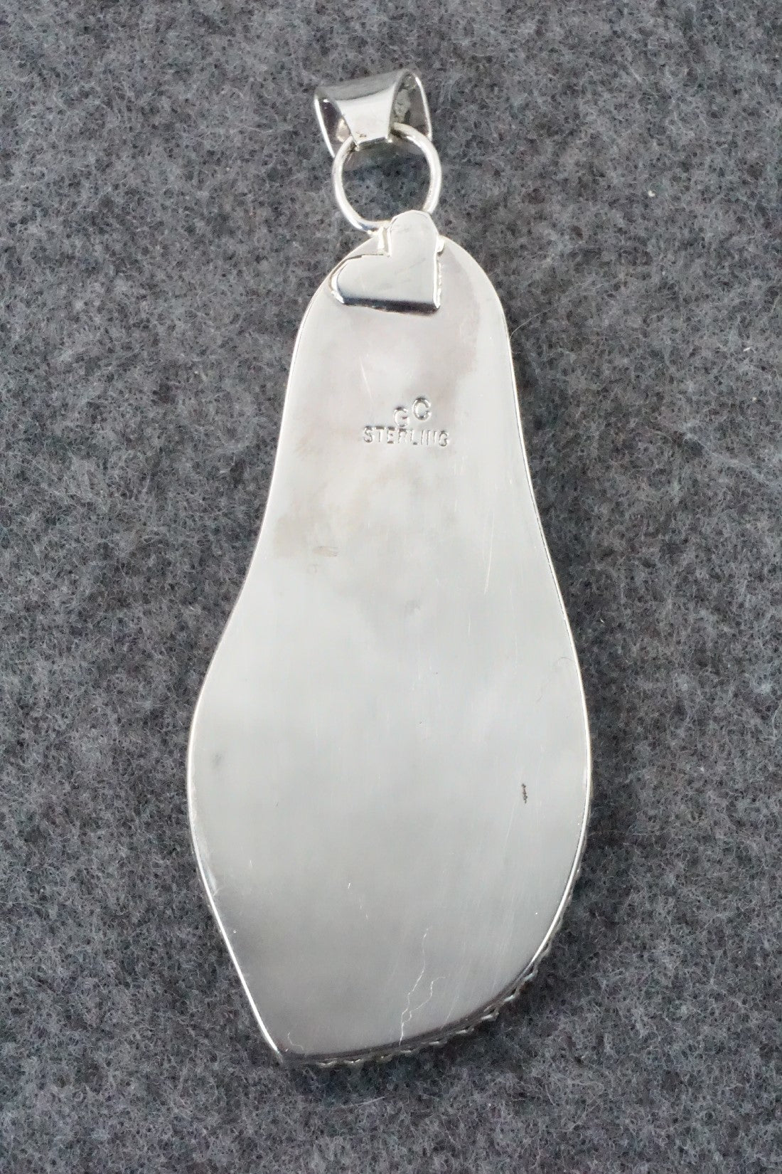 Turquoise and Sterling Silver Corn Maiden Pendant - Gloria Chattin