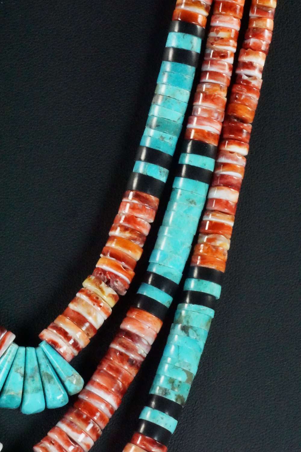 Turquoise & Spiny Oyster Necklace - Lupe Lovato