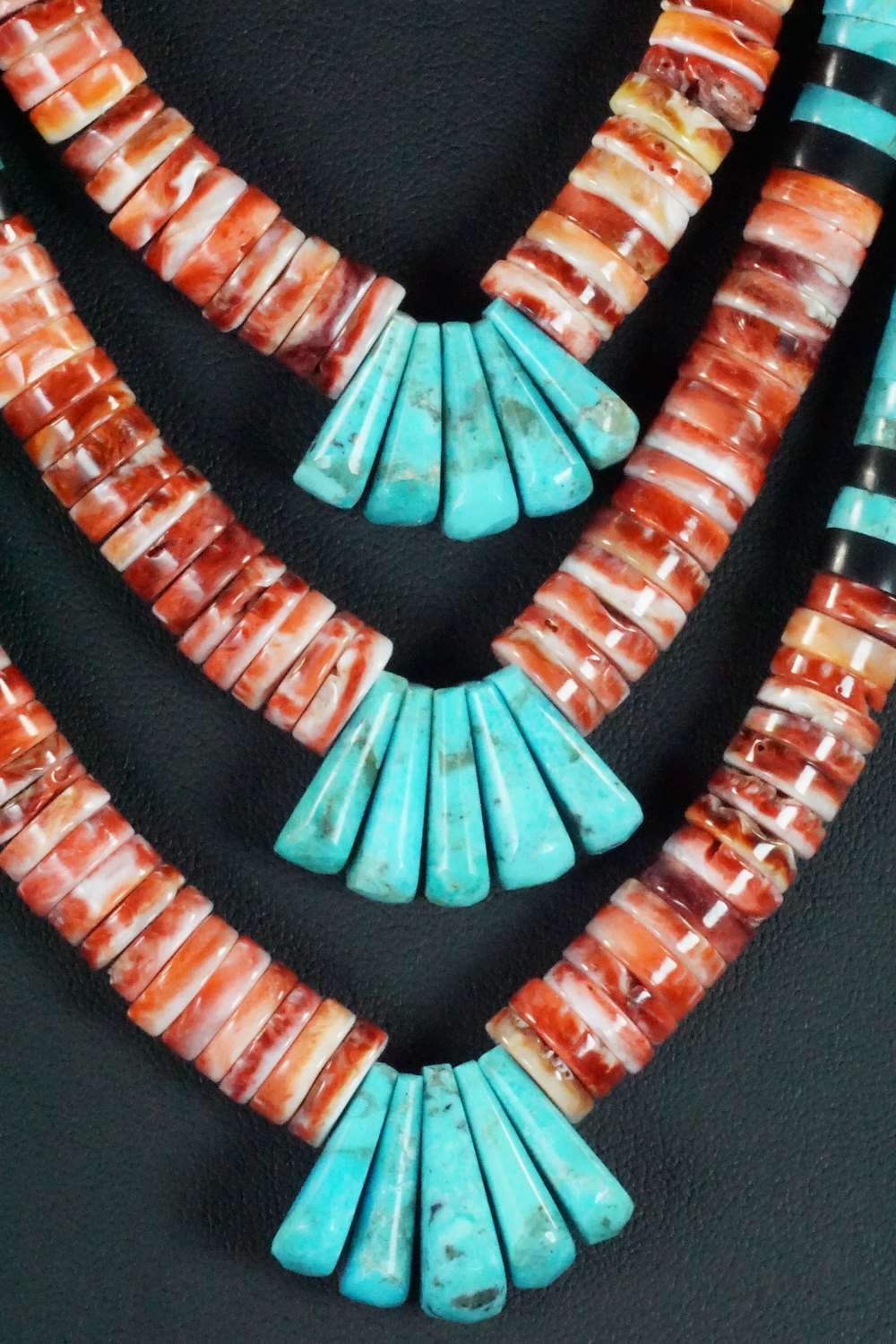 Turquoise & Spiny Oyster Necklace - Lupe Lovato