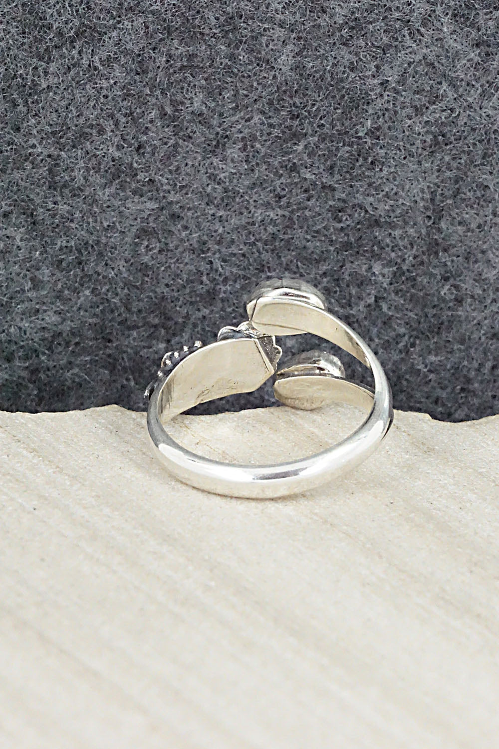 Coral & Sterling Silver Ring - Harris Largo - Size 8.75
