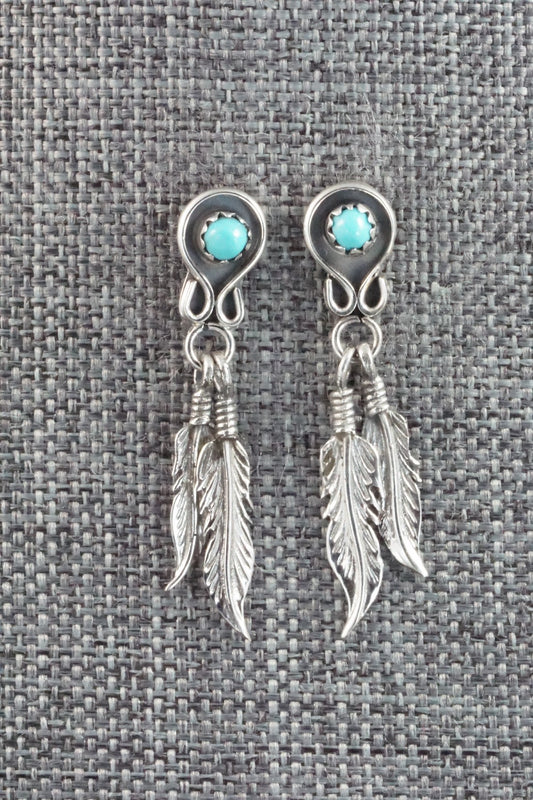 Turquoise & Sterling Silver Earrings - Janice Largo