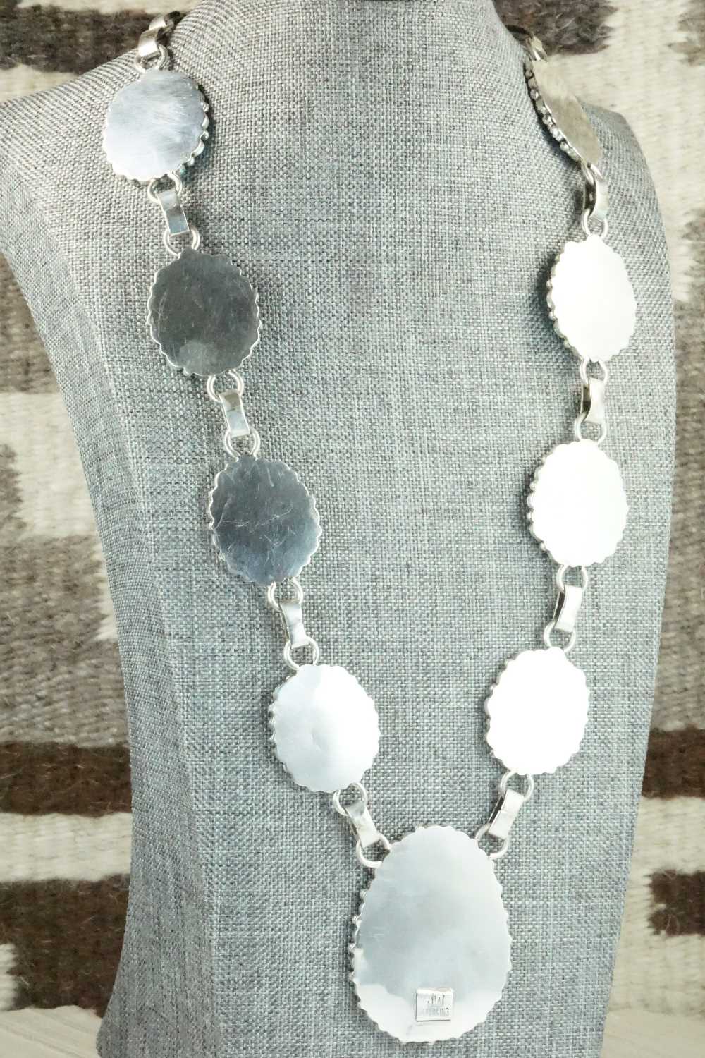 Turquoise & Sterling Silver Necklace and Earrings - Justina Wilson