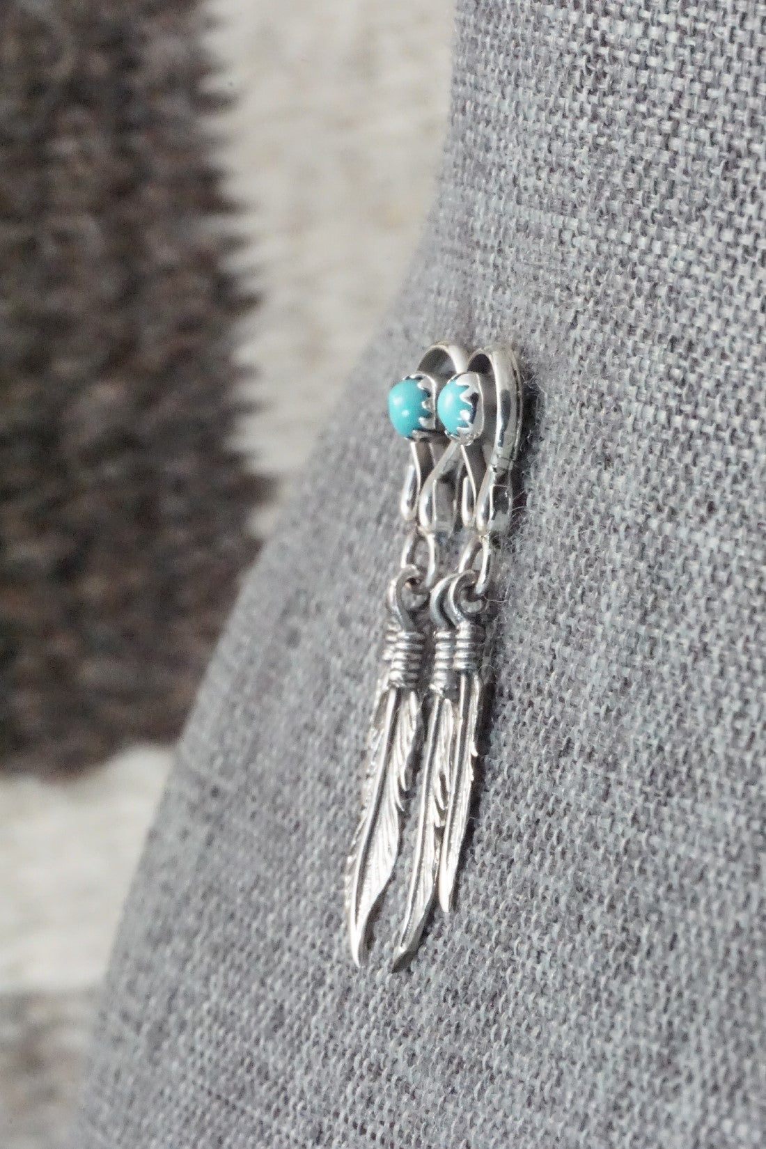 Turquoise & Sterling Silver Earrings - Janice Largo