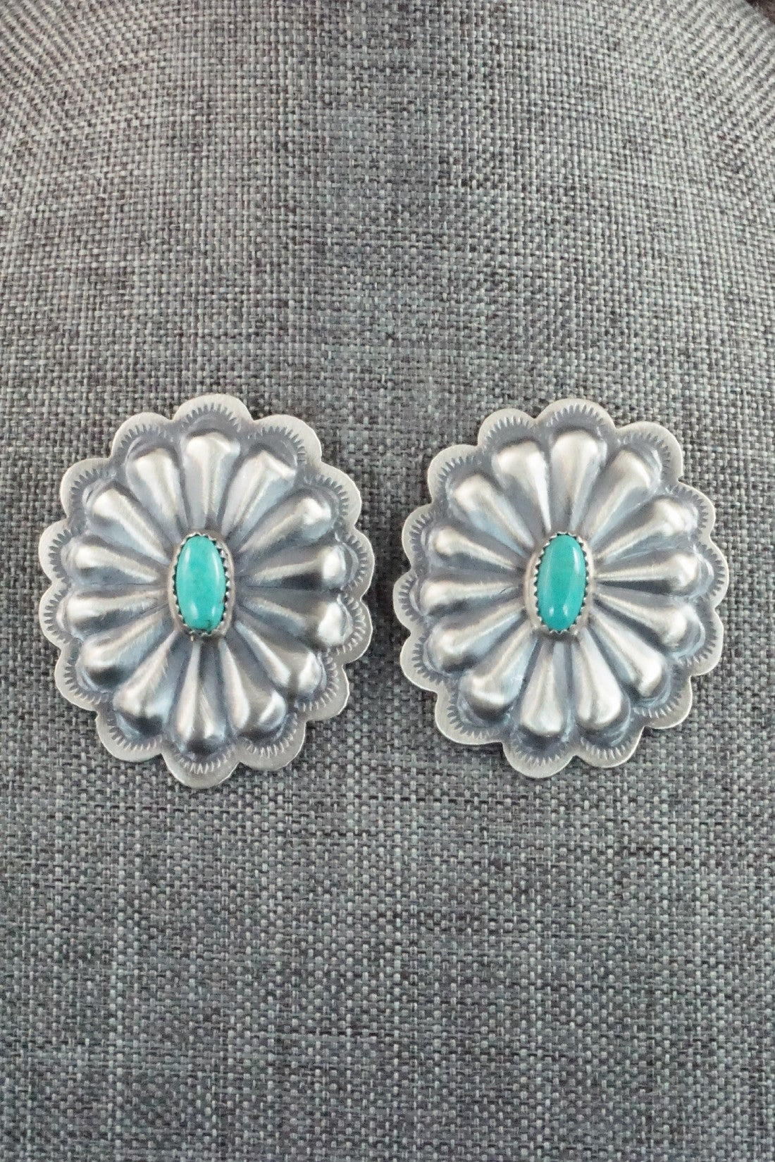 Turquoise & Sterling Silver Earrings - Dale Morgan