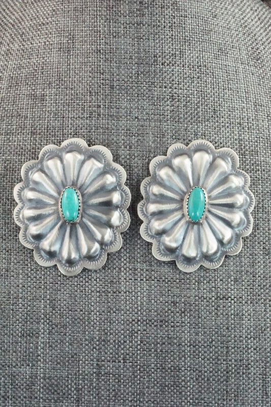 Turquoise & Sterling Silver Earrings - Dale Morgan