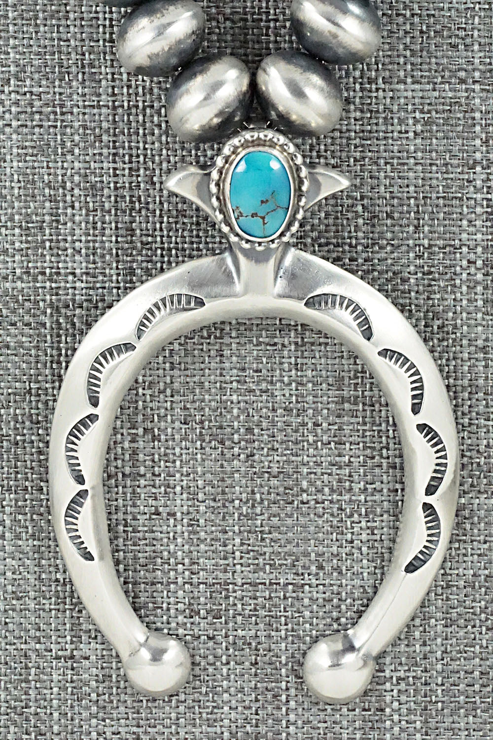 Turquoise & Sterling Silver Navajo Pearl Necklace - Jan Mariano