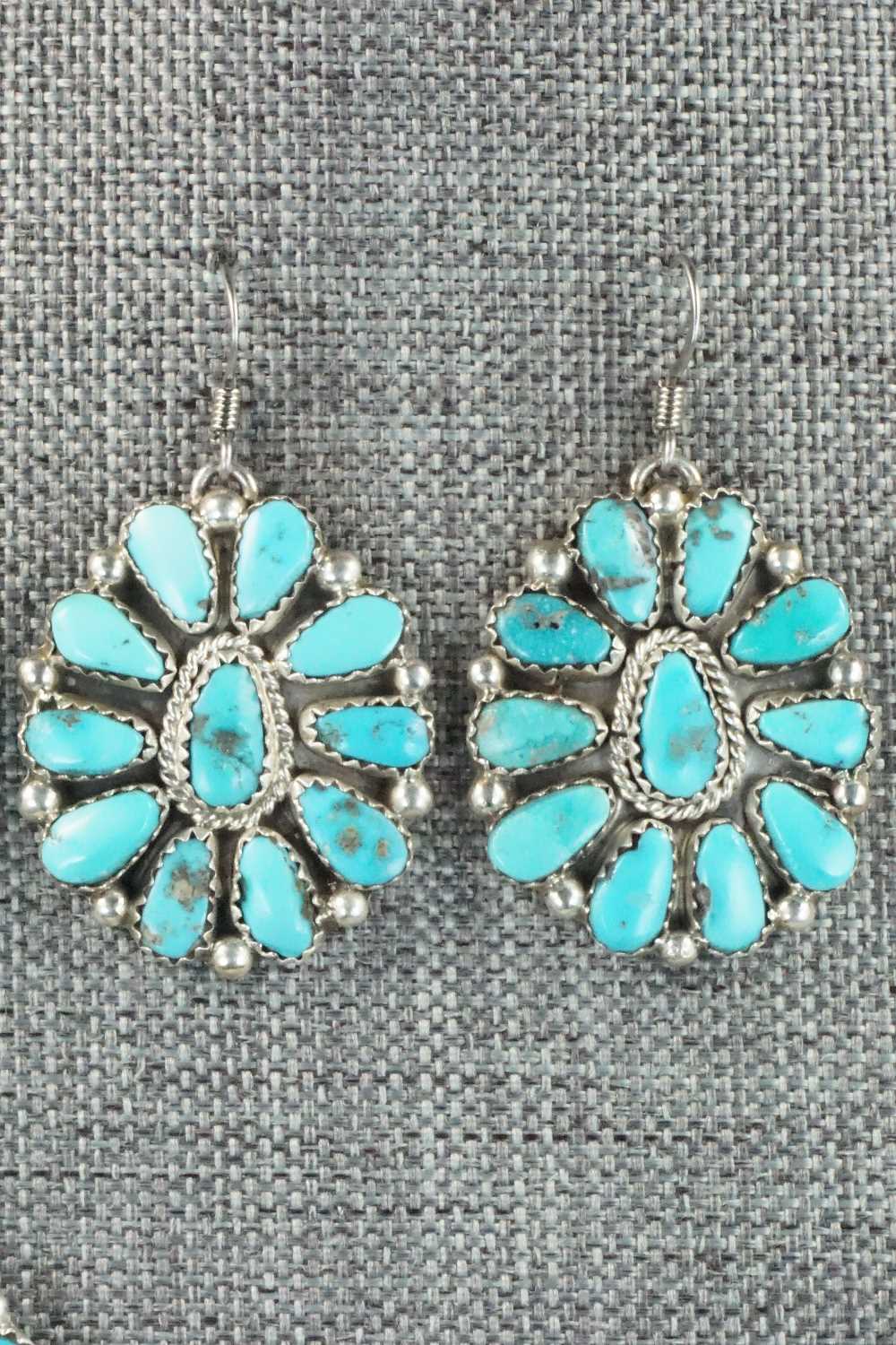 Turquoise & Sterling Silver Necklace and Earrings - Justina Wilson