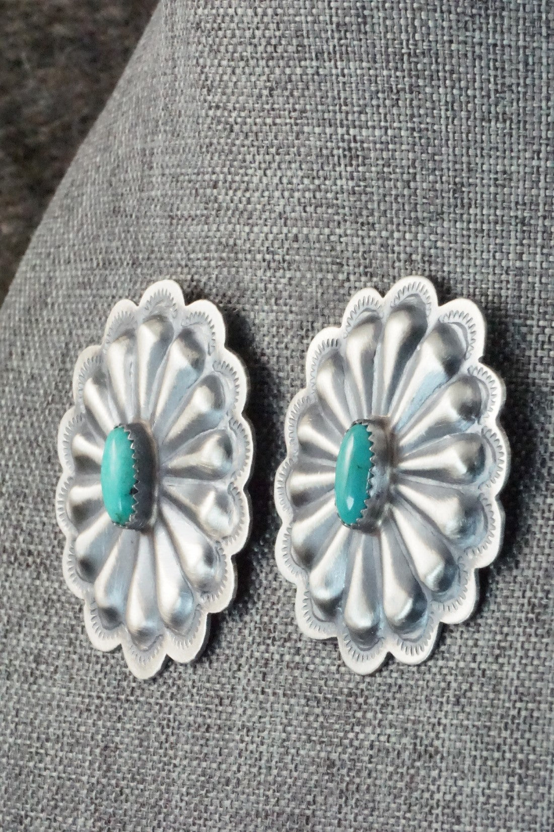 Turquoise & Sterling Silver Earrings - Dale Morgan