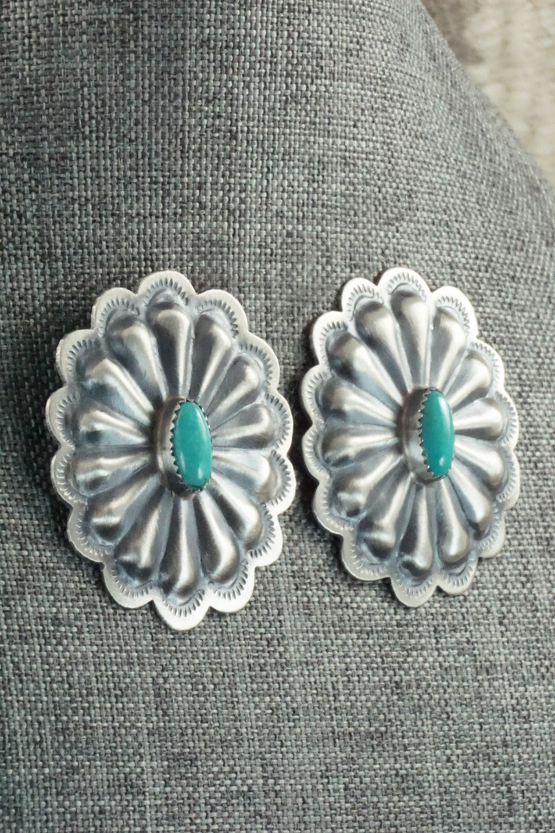 Turquoise & Sterling Silver Earrings - Dale Morgan