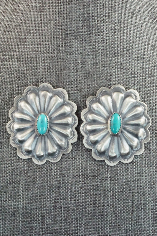 Turquoise & Sterling Silver Earrings - Dale Morgan