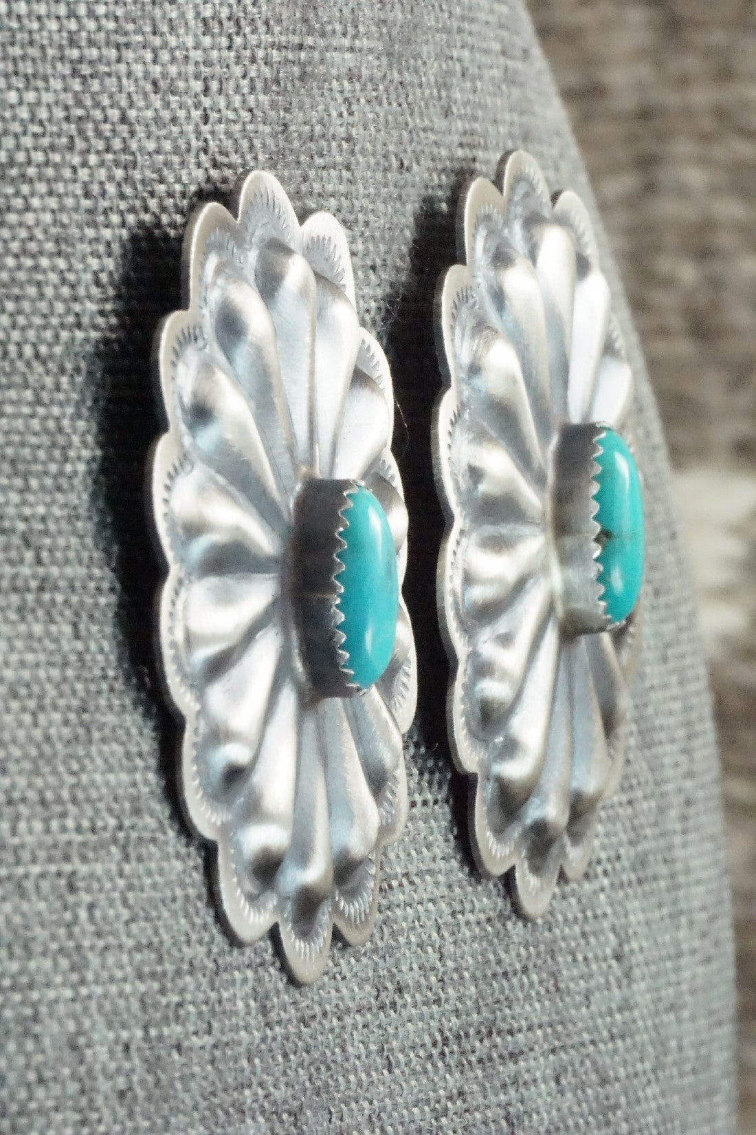 Turquoise & Sterling Silver Earrings - Dale Morgan