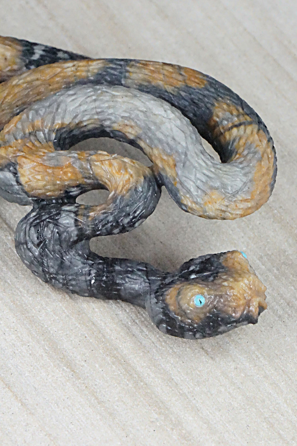 Rattlesnake Zuni Fetish Carving - Travis Lasiloo