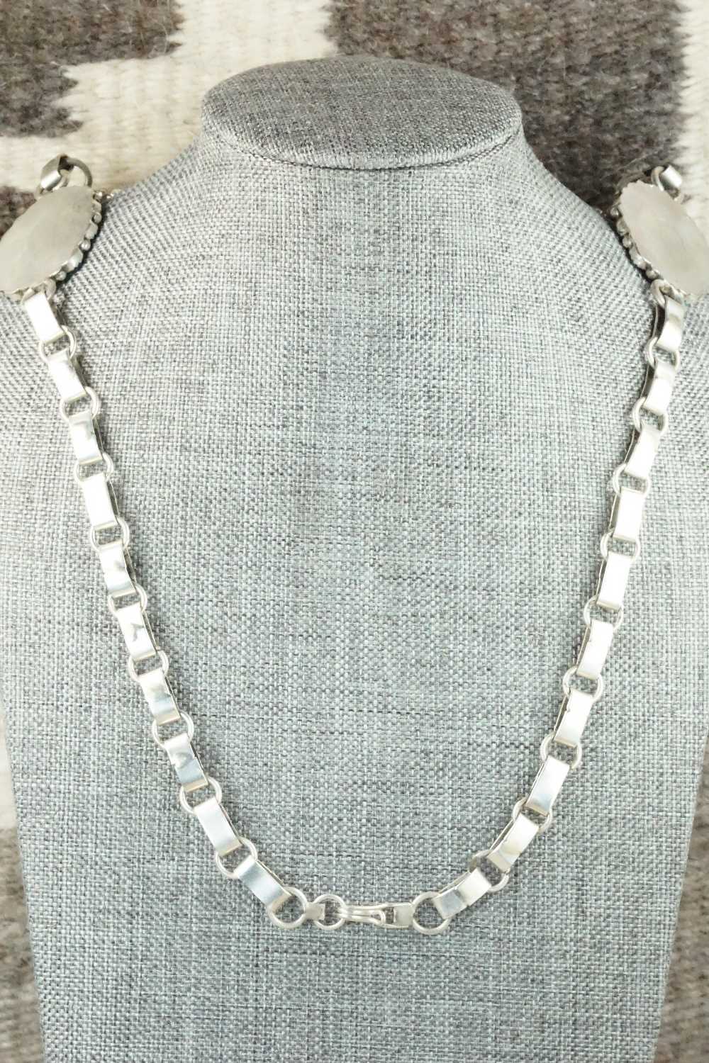 Turquoise & Sterling Silver Necklace and Earrings - Justina Wilson