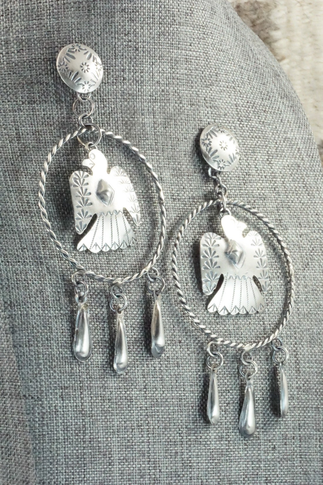 Sterling Silver Earrings - Tim Yazzie