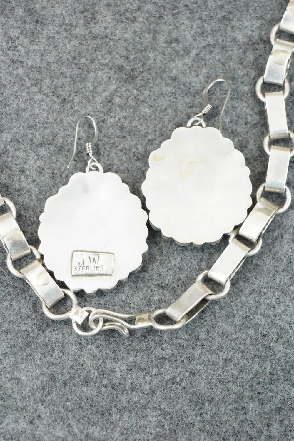 Turquoise & Sterling Silver Necklace and Earrings - Justina Wilson