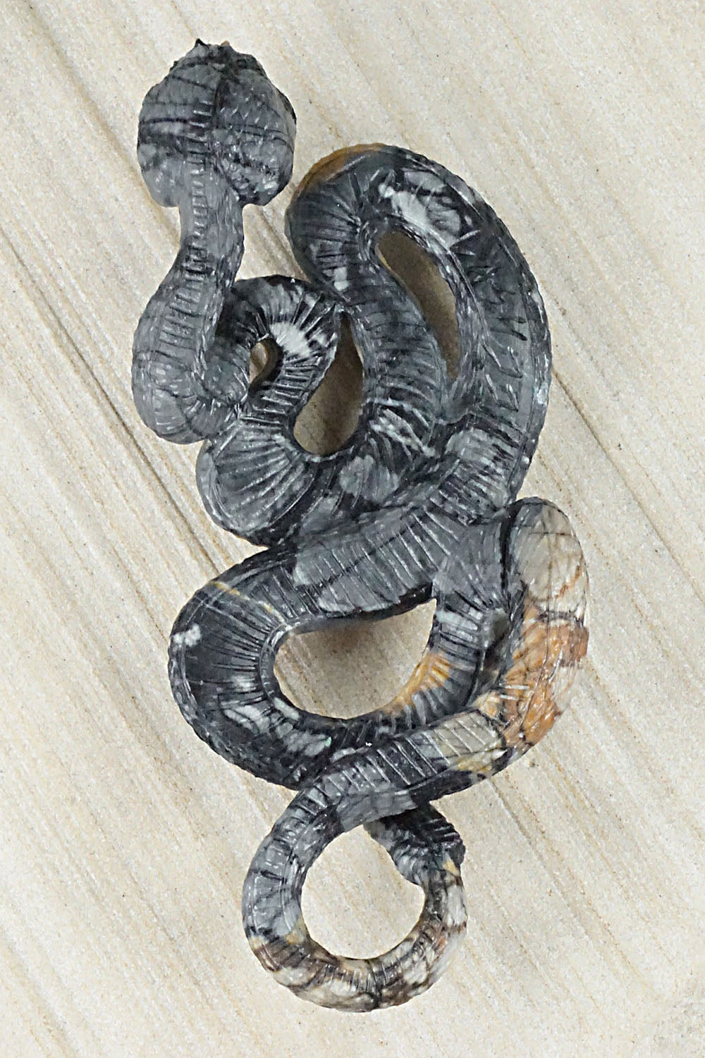Rattlesnake Zuni Fetish Carving - Travis Lasiloo
