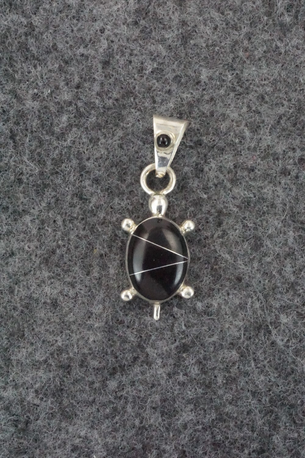 Onyx & Sterling Silver Inlay Pendant - Bryan Sandoval