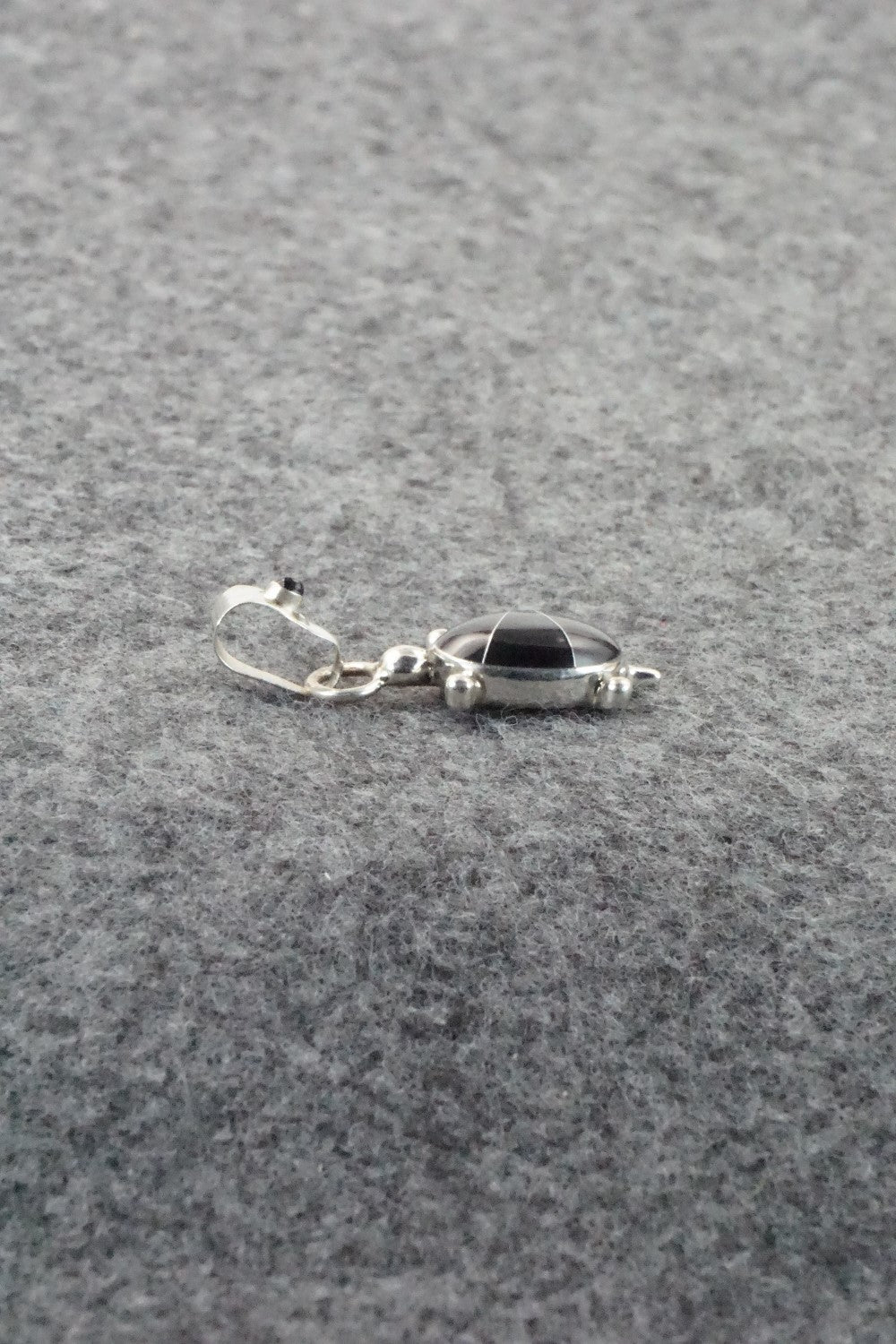 Onyx & Sterling Silver Inlay Pendant - Bryan Sandoval